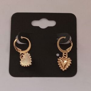 Gold Textured Pineapple Earrings